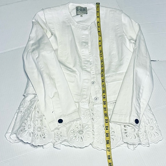 Sea New York Layered Floral Eyelet Jean Jacket - Picture 10 of 13